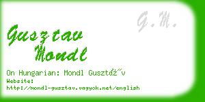 gusztav mondl business card